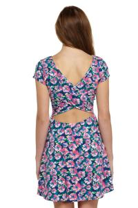 back floral cotton dress