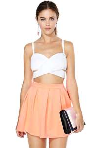 coral skirt nasty gal